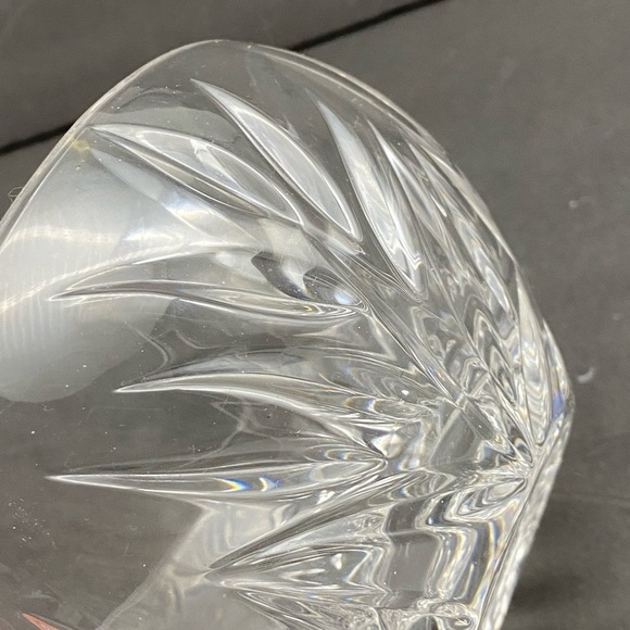 Vintage Cut Crystal Bowl Clear 5 3/4” W Smooth Edges Heavy 1 Lb 14 oz Fern Candy - Picture 7 of 11